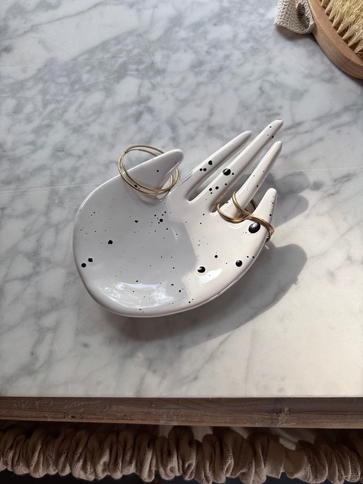 pojemniki na biżuterię Ceramiczna Łapka Handmade Talerzyk na Biżuterię Dalmatyńczyk