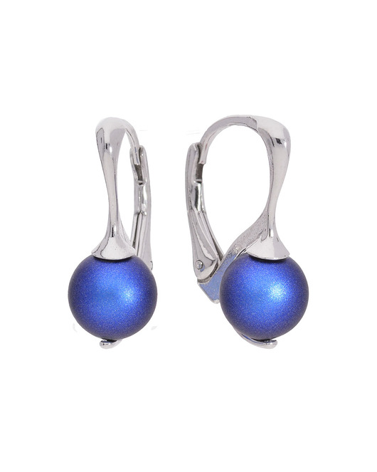 kolczyki swarovski Kolczyki z niebieską perłą Swarovski