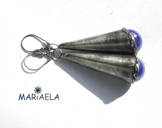 TUBY GRANATOWE KULE MARIAELA
