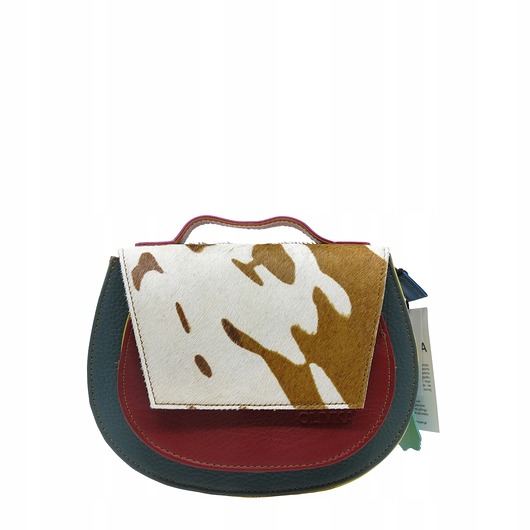 torby na ramię Torebka damska skórzana obrotowa klapka 4w1 rączka pasek OLIVKA