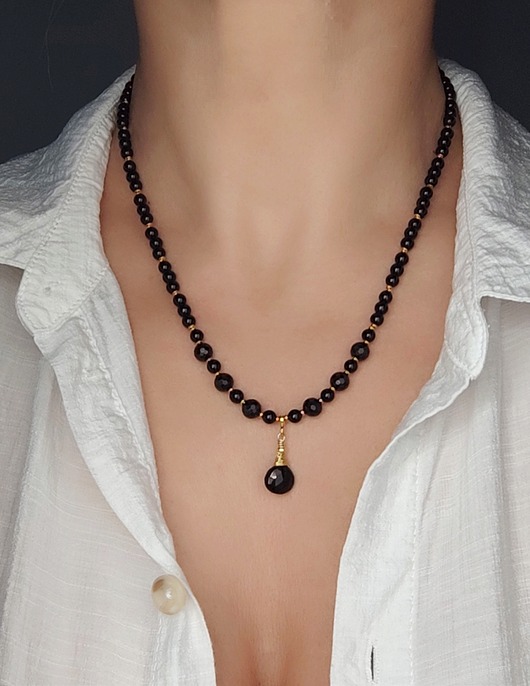 złote naszyjniki Zmysłowy naszyjnik z turmalinów