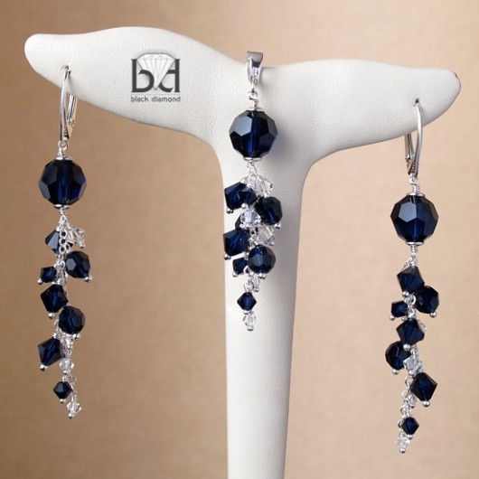 Gronka kryształ Swarovski Black Diamond