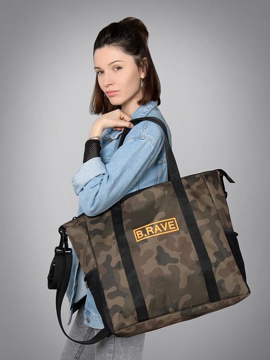 Torba  Diaper Bag Carry All camo-orange BRAVEBAGS