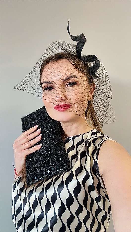 fascynatory Fascynator filcowy MELA czarny /oraz inne kolory