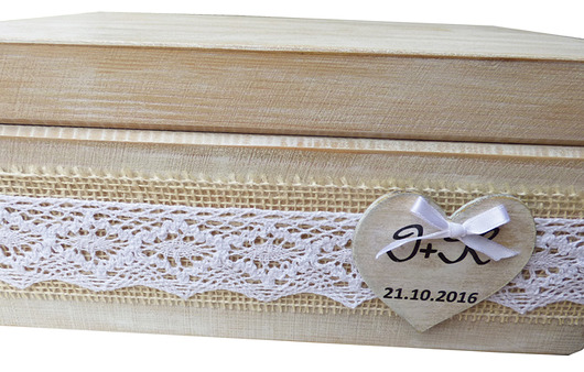 spersonalizowany kufer ślubny na kartki SEPIA ANIKA45