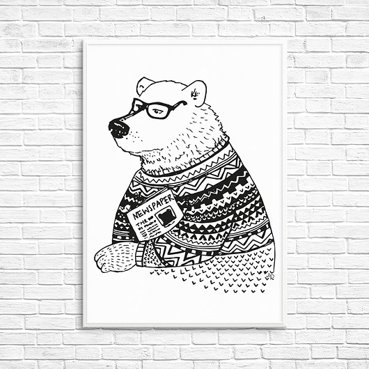 grafiki i ilustracje Miś Vintage