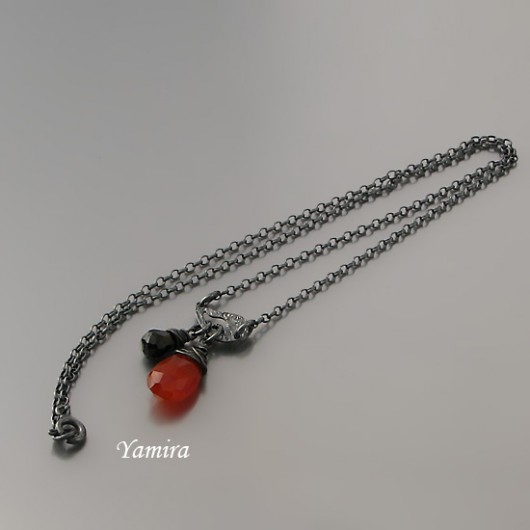spinel i karneol - naszyjnik yamira