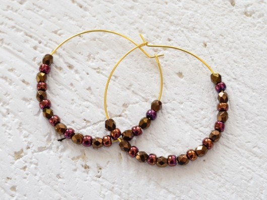 Gold hoops Made by Magda