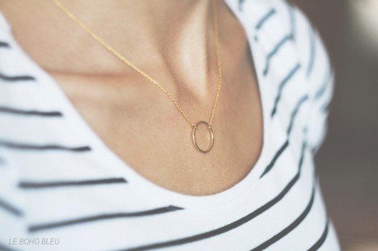 Gold Plated Karma Necklace Le Boho Bleu