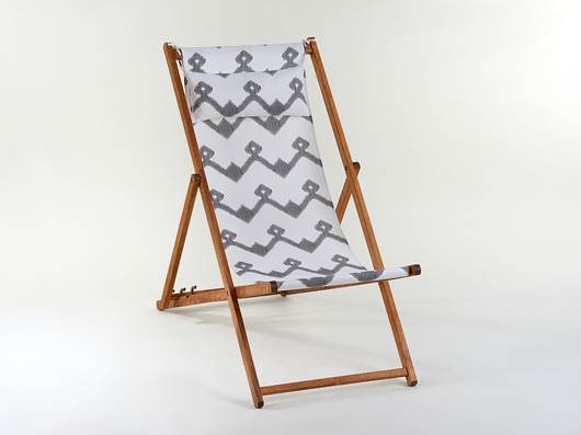 LEŻAK Baya chevron czarny Bayahomegarden