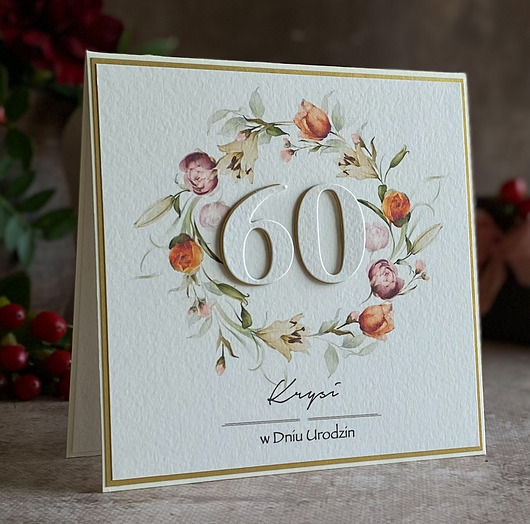 kartki scrapbooking Kartka urodzinowa z kopertą prezentową, BH 65d