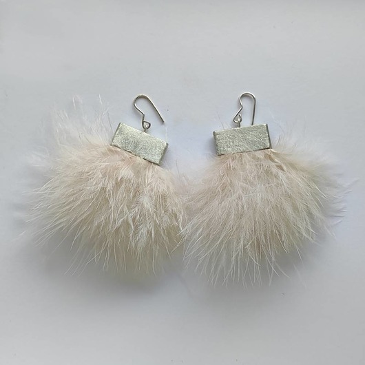 kolczyki z piórami PIÓRKO kolczyki