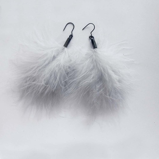kolczyki z piórami PIÓRKO kolczyki