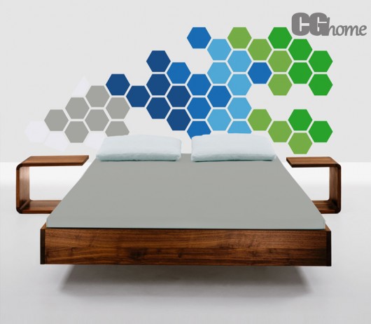 SZEŚCIOKĄT 42 NAKLEJKA plaster miodu HEXAGON Cghome