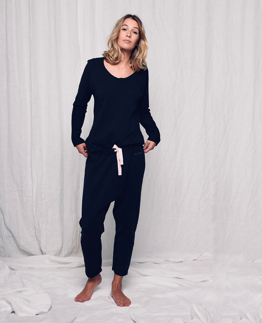 bluza Wake Up czarna Hello Morning Sleepwear