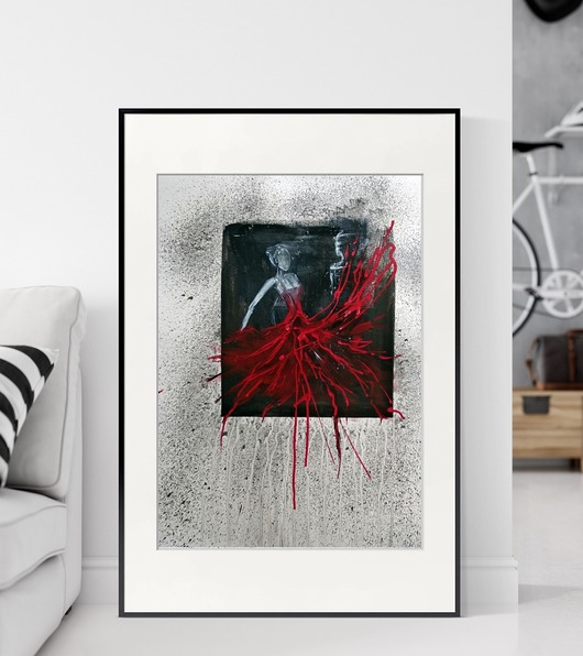 abstrakcja, nowoczesny obraz 50 x 70 cm Krystyna Siwek Art
