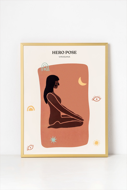 plakaty Plakat Joga Hero Pose