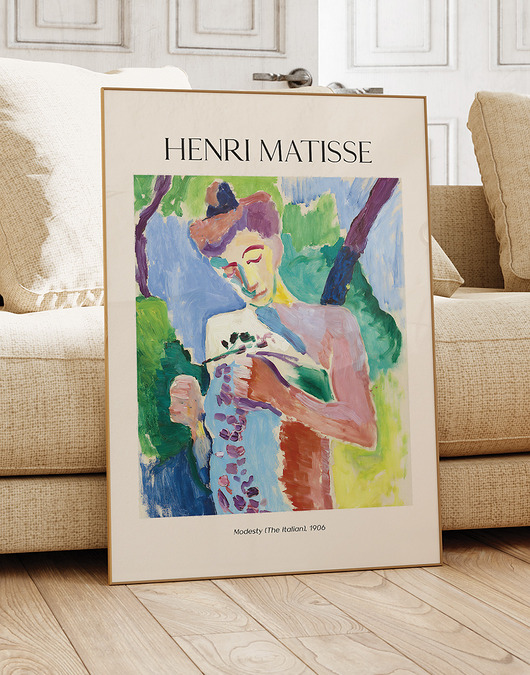 plakaty Plakat Reprodukcja Henri Matisse - Modesty (The Italian)