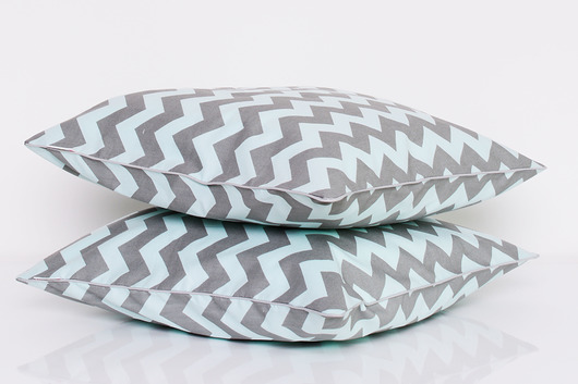 Poduszka Zygzak GREY-MINT 50x50cm Majunto