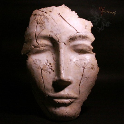 Ceramiczna maska stojąca XL w inspiracji