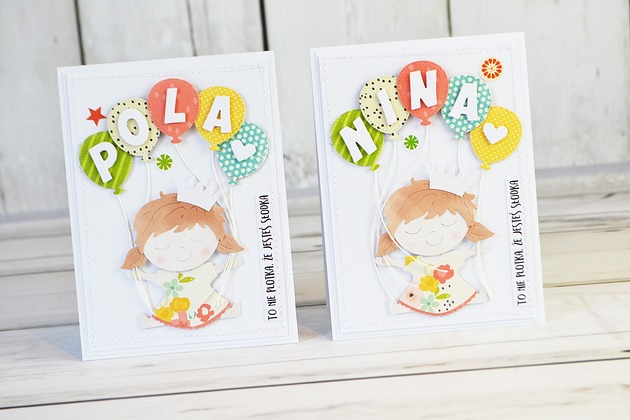 kartki scrapbooking Urodzinowa kartka z imieniem