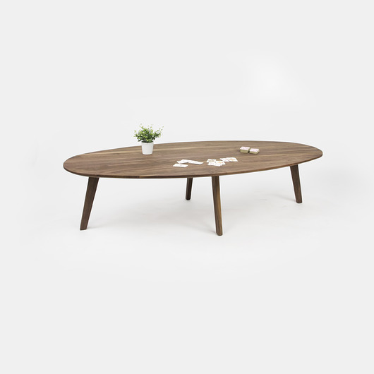 stoliki kawowe Owalny stolik / orzech amerykański / 150