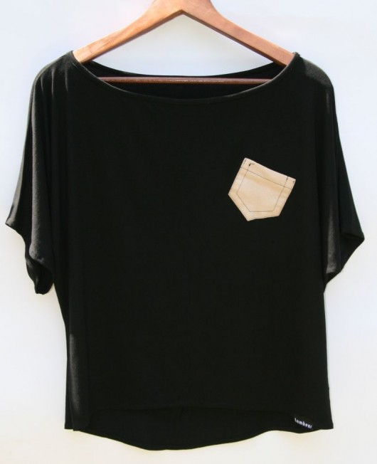 Czarny t-shirt overize Lambear