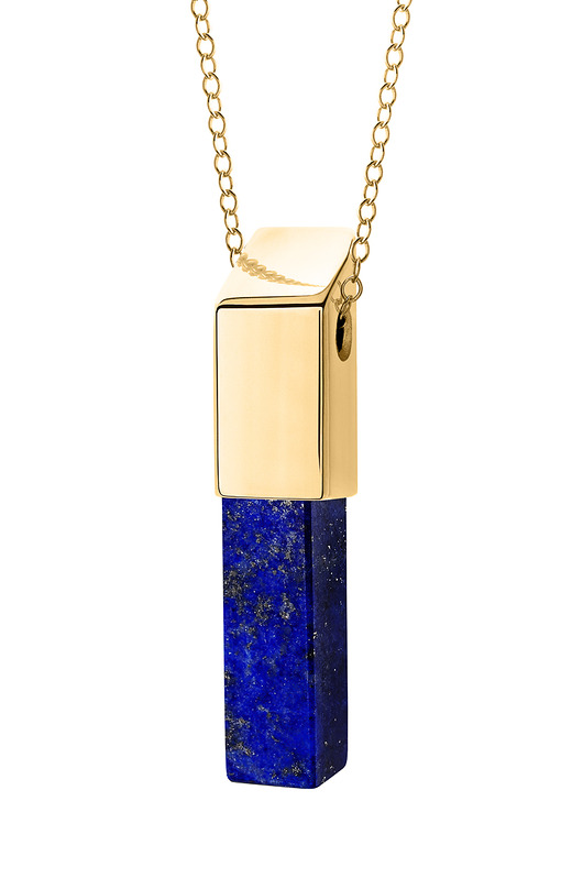 wisiorek z kolekcji EDGY/ GOLD/lapis lazuli Daria Siwiak Jewellery