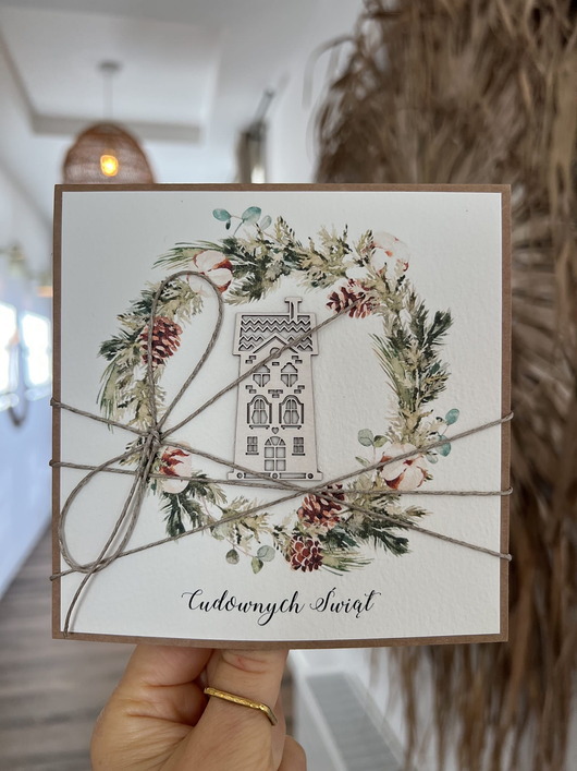 kartki świąteczne Wyjątkowa stylowa kartka ekologiczna świąteczna na Boże Narodzenie