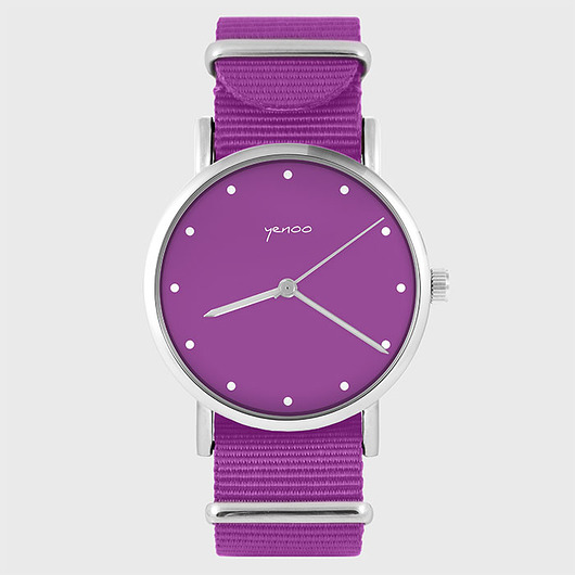 zegarki damskie Zegarek - Klasyczny - amarant, nylonowy