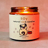 świeca z mopsem SOy