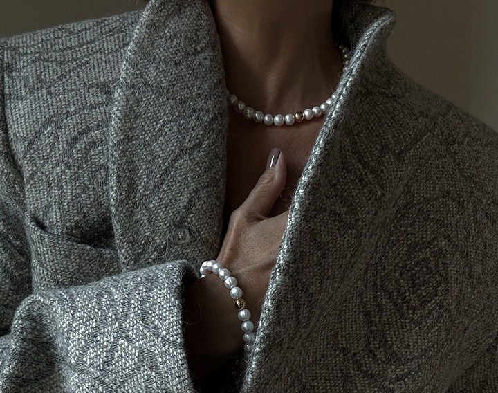Perłowa aura elegancka biżuteria