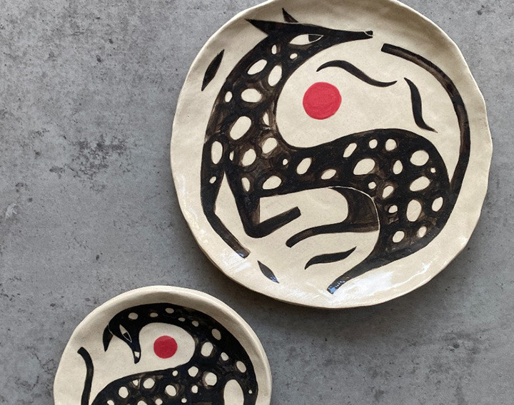 Japonia na talerzu ceramika od ilustratora